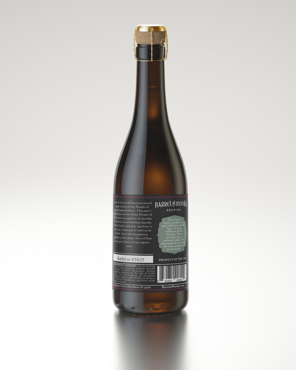 2025 Den of Sins – Bourbon Barrel Aged Imperial Stout | 11.5% ABV | Limited Presale Ends October 4